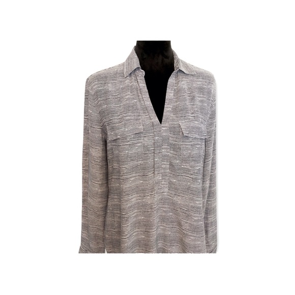 ANN TAYLOR | factory striped blouse size M NWT - Picture 3 of 10